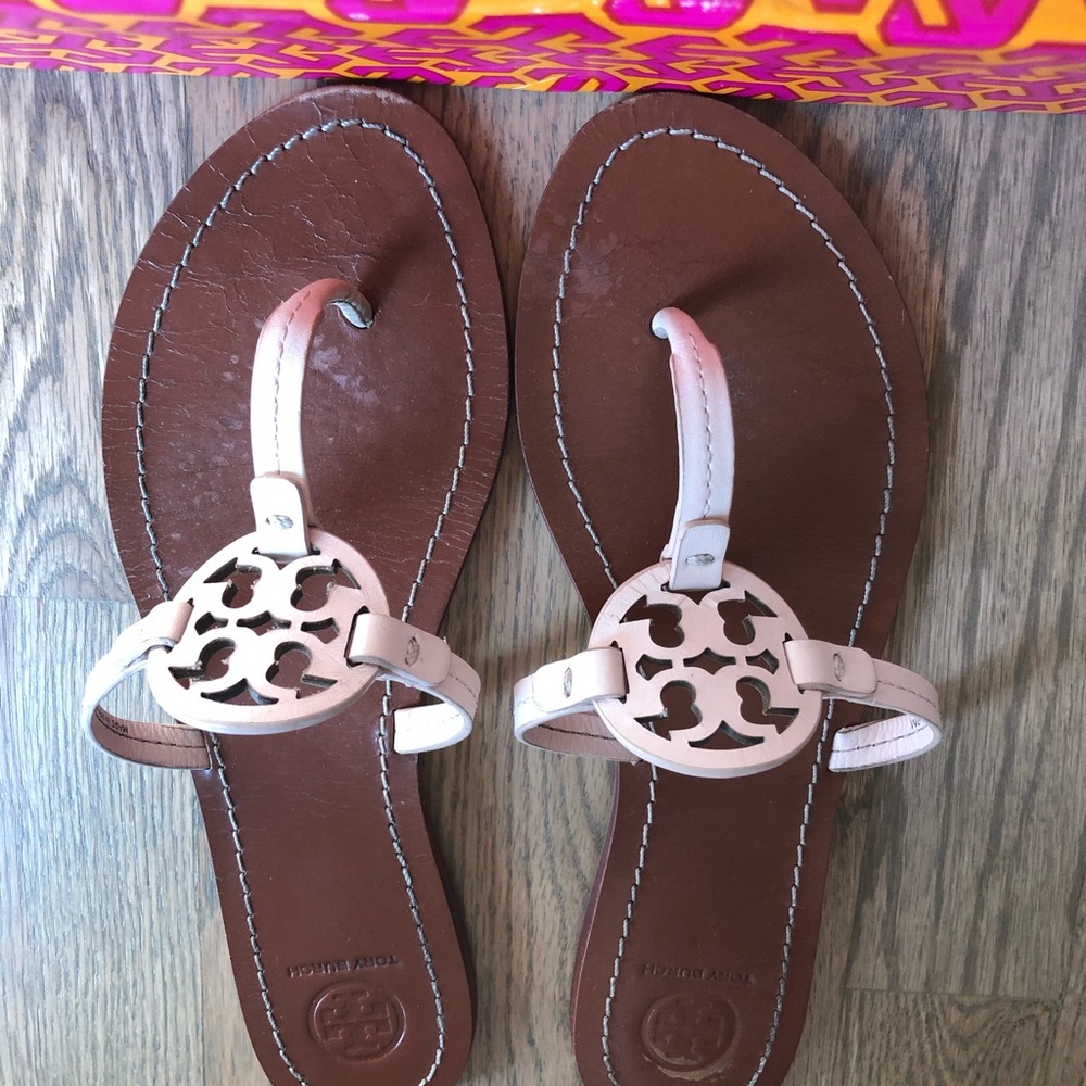 Blush Tory Burch flip flops